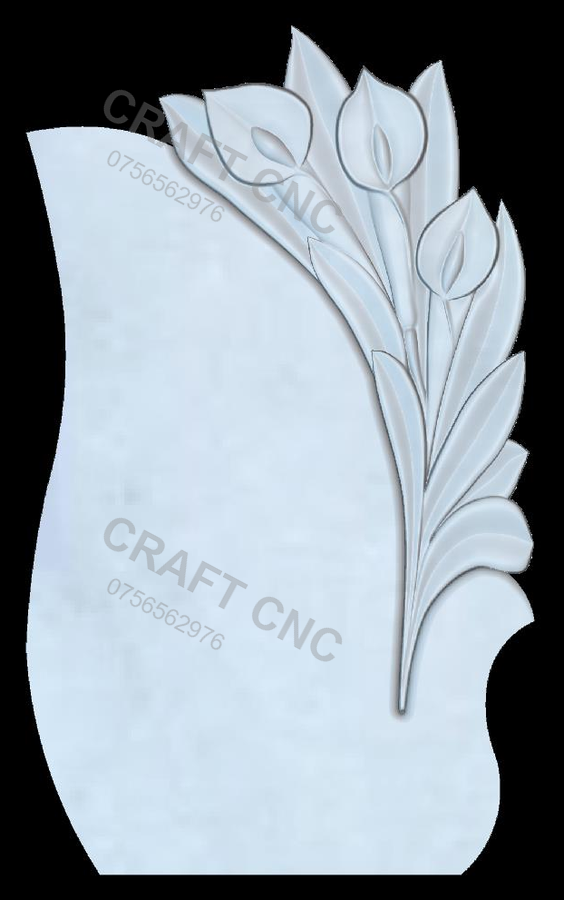 Monument dublu cu crini — model 3D CNC