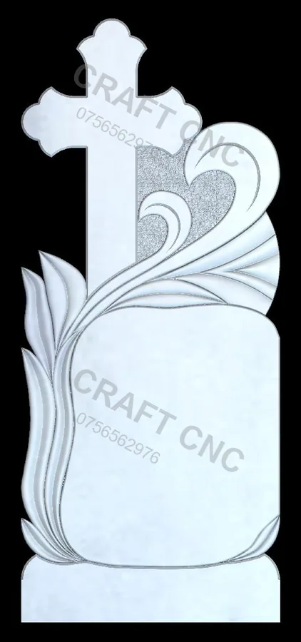 Semitrifoi cu frunze — model CNC 3D pentru marmură și granit