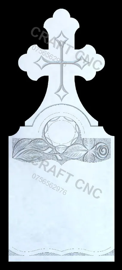 Cruce cu carte și trepte — model CNC 3D pentru marmură și granit
