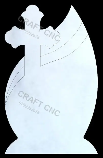 Lacrimă cu cap bizantin — model CNC