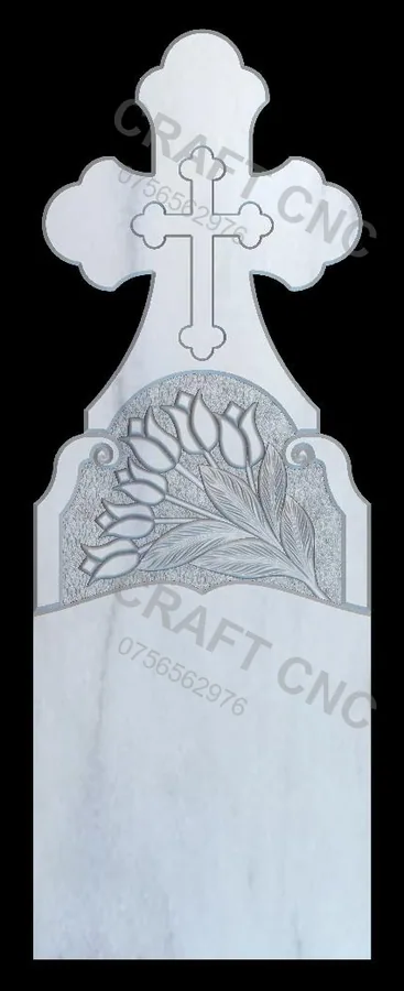 Semitrifoi cu buchet — model CNC pentru marmură și granit