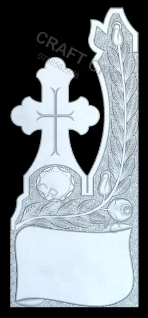 Cruce cu trandafir înălt — model CNC