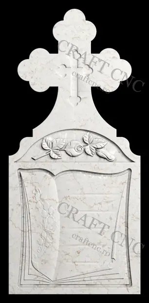 Cruce trifoi cu carte — model CNC