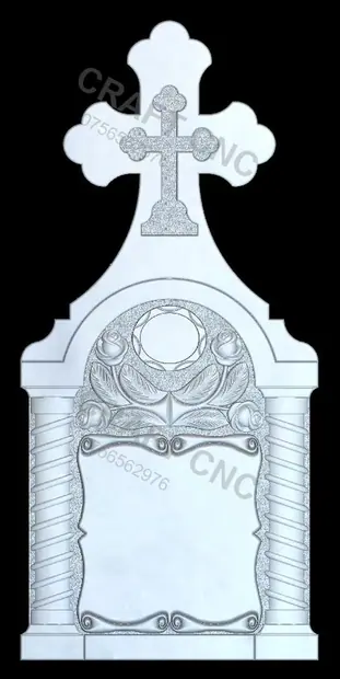 Cruce cu papirus și coloane — model CNC