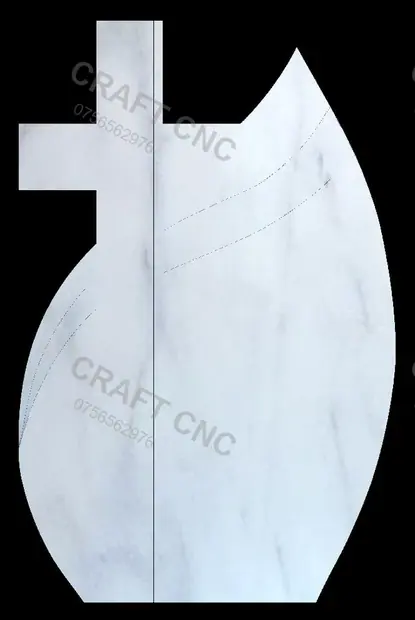 Lacrimă cu raze — model CNC