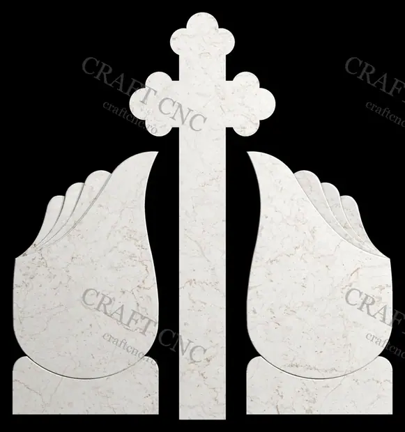 Cruce dublă cu raze — model CNC