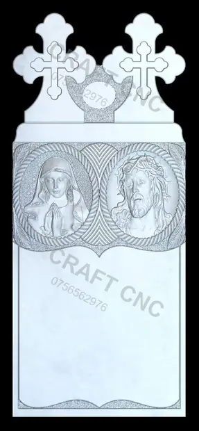 2 cruci cu medalioane — model CNC