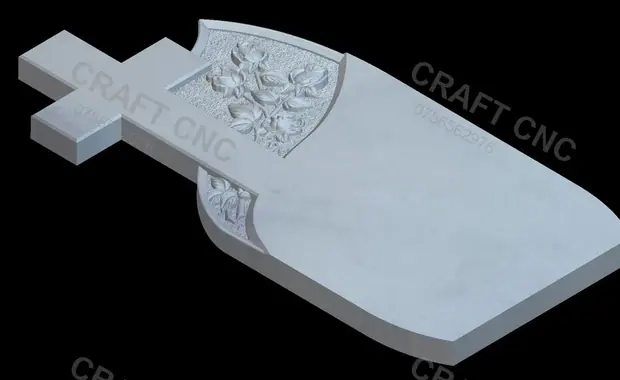 Cruce dreapta cu raze și trandafir — miniatură 2