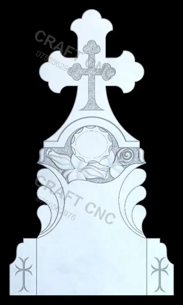 Cruce cu raze și trandafir cu S-euri — model CNC