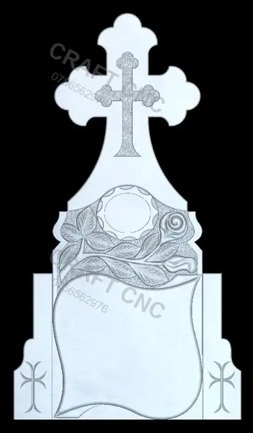 Cruce cu trandafiri — model CNC