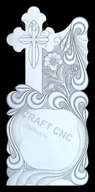 Cruce cu frunze și raze — model CNC