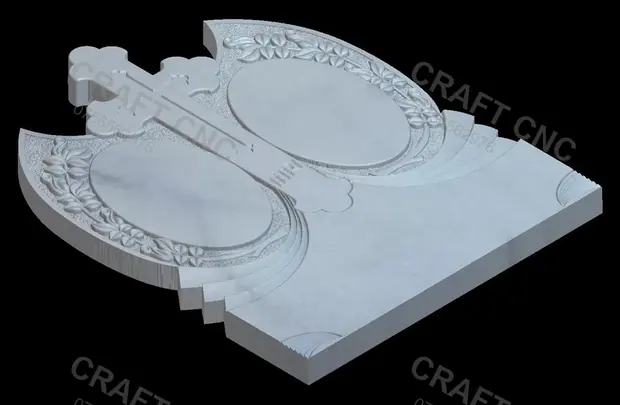 Monument dublu cu trandafiri și cruce — miniatură 2