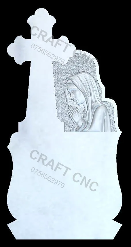 Cruce Semitrifoi cu maica — model CNC pentru marmură și granit