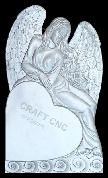 Înger și inimă — model CNC