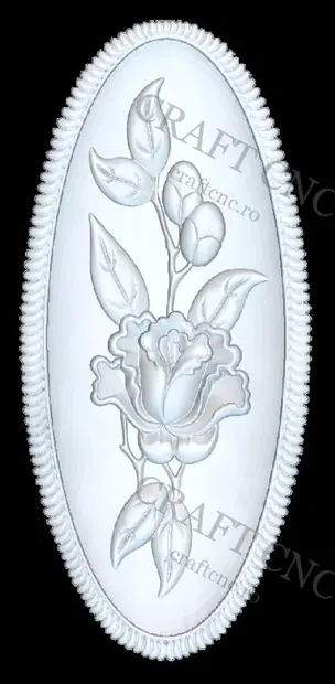 Elipsa trandafir cu sfoară — model CNC