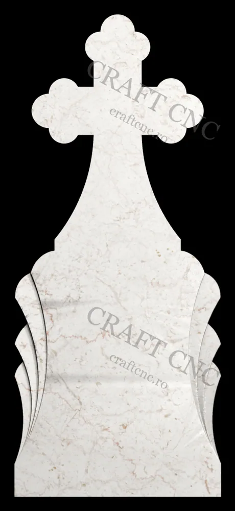 Stele cross - 600x1400x85.mm — model CNC 3D pentru marmură și granit