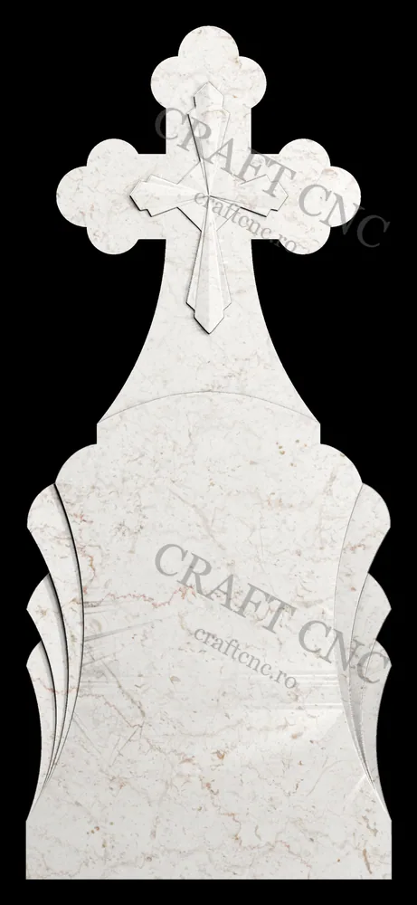 Stele cross - 600x1400x85.mm — model CNC 3D pentru marmură și granit