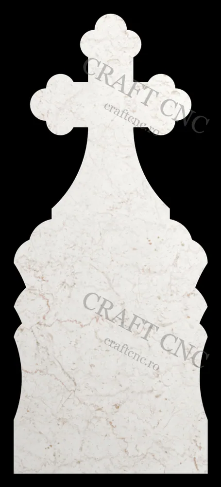 Stele cross - 600x1400x85.mm — model CNC pentru marmură și granit