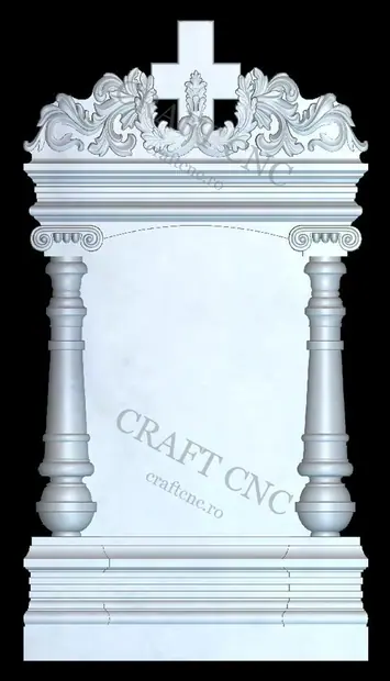 Monument cu coloane — model CNC