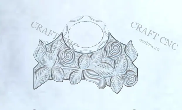 Cruce cu trandafir — model CNC