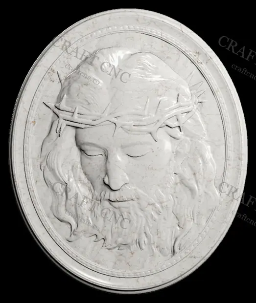 Medalion Jesus — model CNC