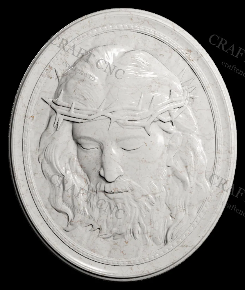 Medalion Jesus — model CNC, Craft CNC