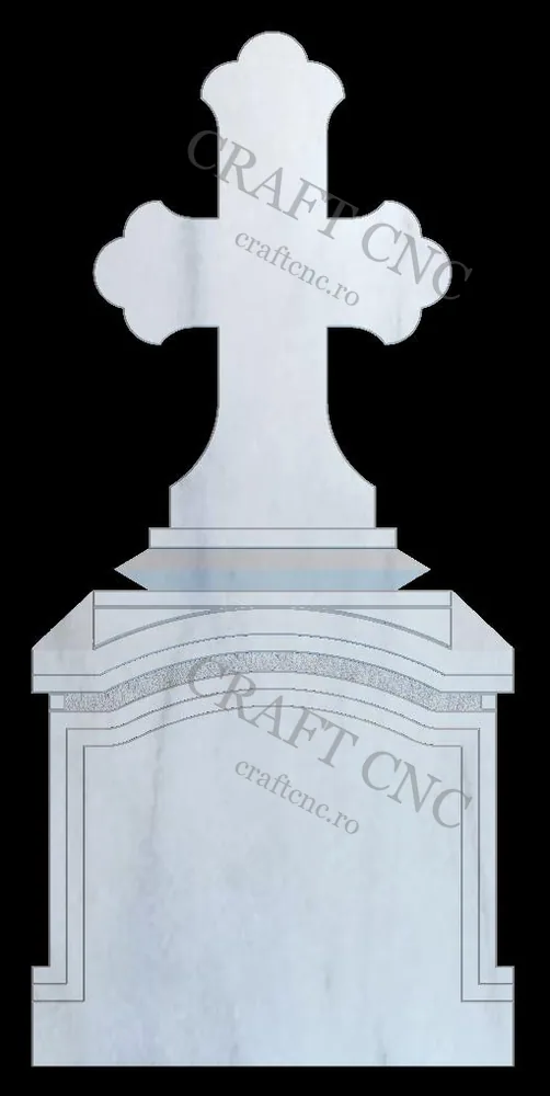 Monument cruce — model CNC 3D pentru marmură și granit