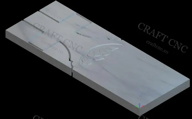 Cruce cu trandafir si cap drept 2D — miniatură 2