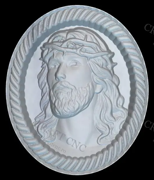 Iisus cu coroana de spini — model CNC