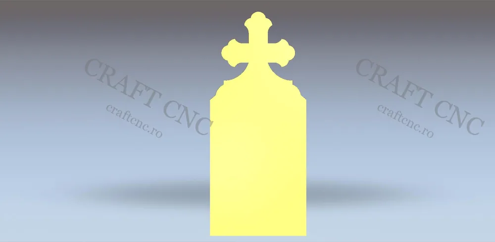 Semitrifoi Ortodox 2D — model CNC 3D pentru marmură și granit