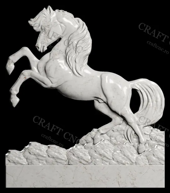 Monument cu cal — model CNC