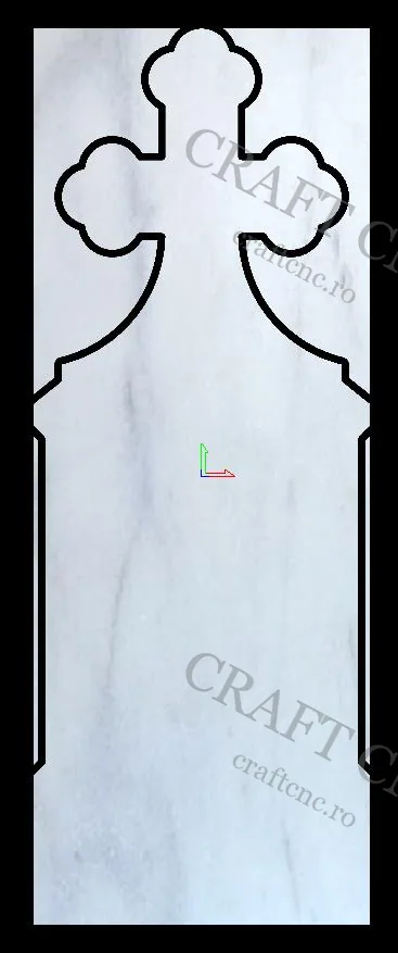 A16B - ortodox - 600x1200x60mm (marmura) — model CNC 3D pentru marmură și granit