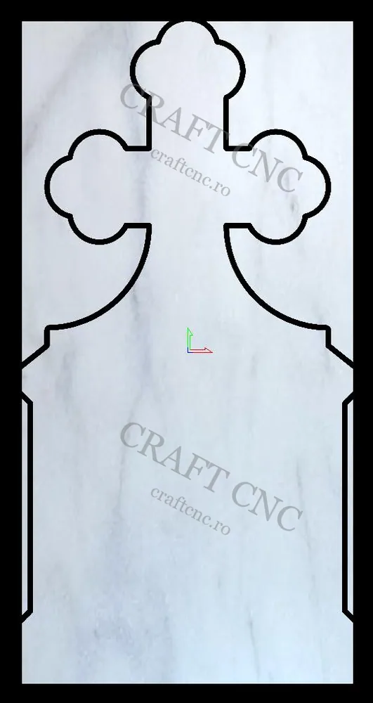A16B - ortodox - 600x1200x60mm (marmura) — model CNC 3D pentru marmură și granit