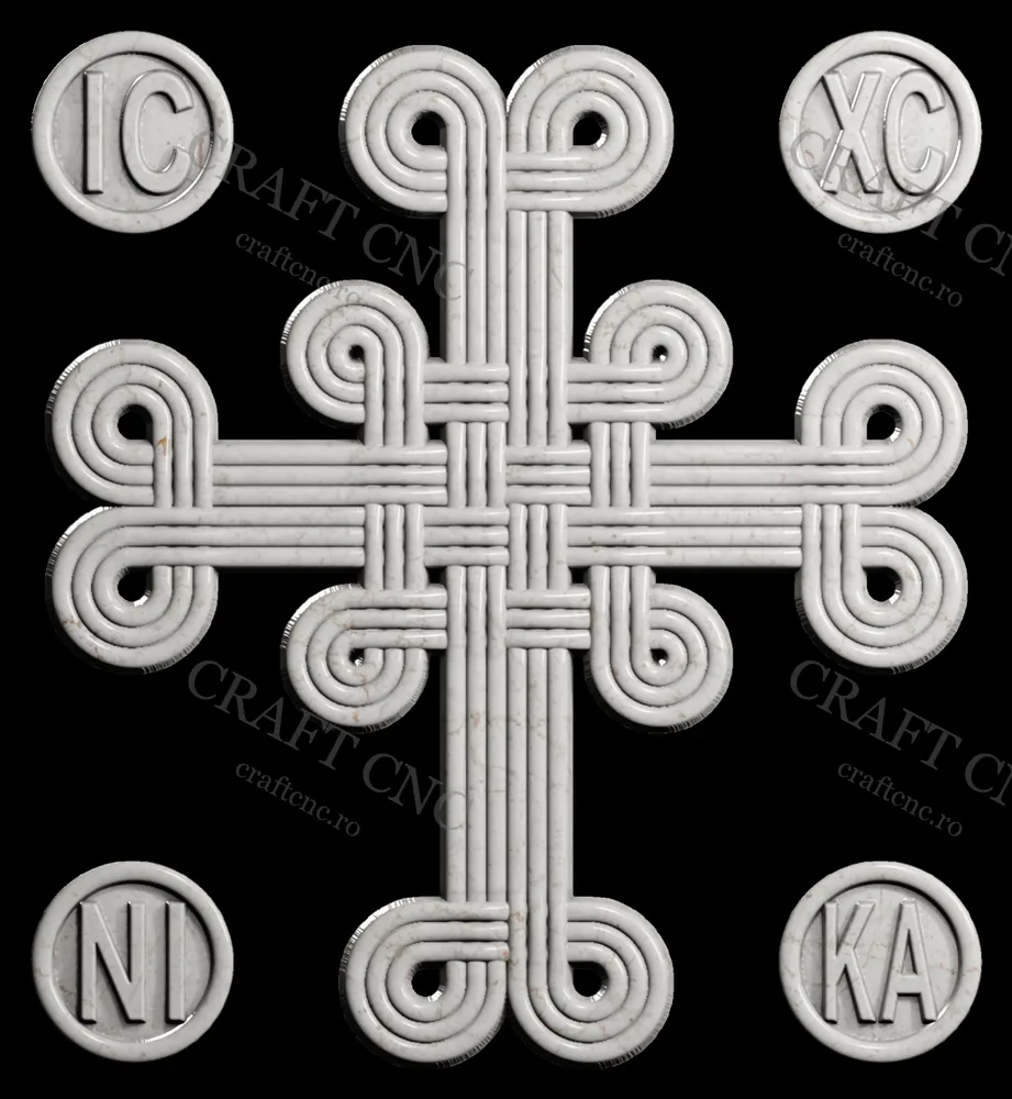 Cruce — model CNC 3D pentru marmură și granit