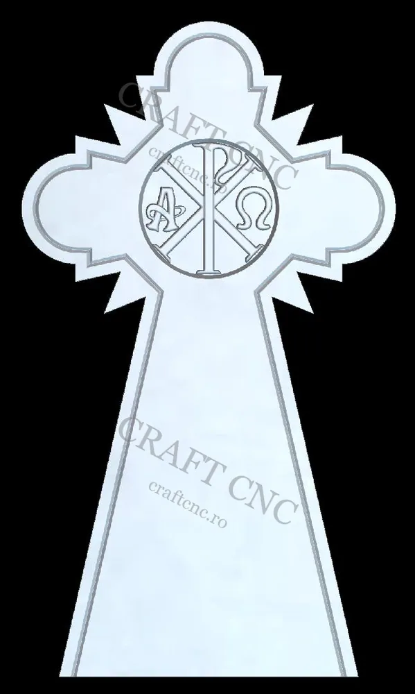 Cruce biserica — model CNC 3D pentru marmură și granit