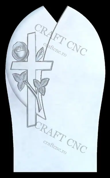 Monument cu trandafir — model CNC