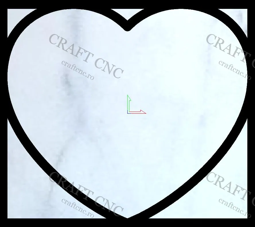 A35 - inimă granit — model CNC 3D pentru marmură și granit