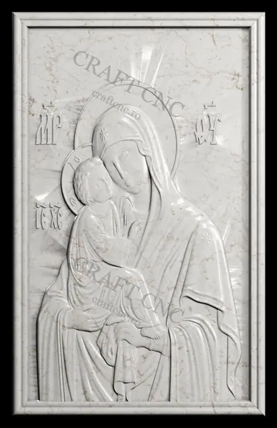 Icoană maica — model CNC