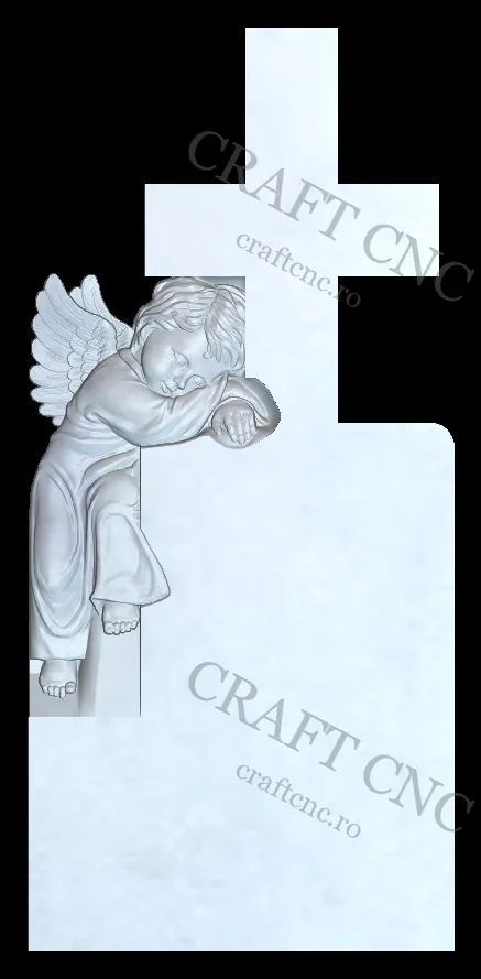 Cruce cu îngeraș — model CNC pentru marmură și granit