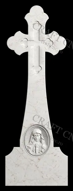 Model troița cu medalion maica — model CNC