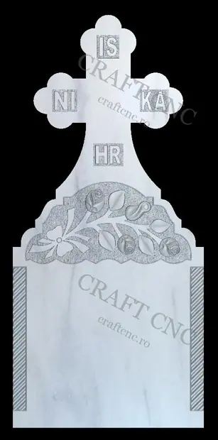 Cruce cu coloane și trandafiri — model CNC