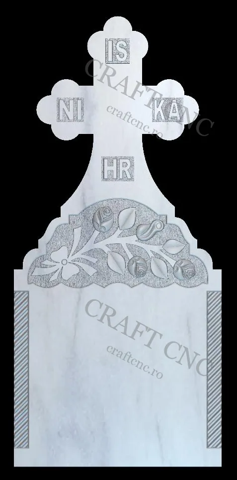 Cruce cu coloane și trandafiri — model CNC, Craft CNC
