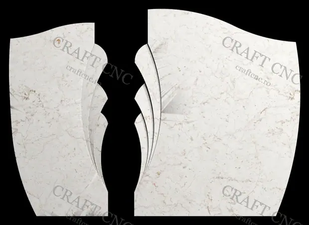 Monument dublu cu raze — model CNC