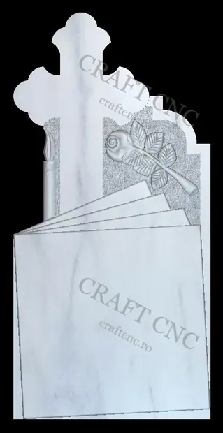 Cruce cu carte inclinata — model CNC