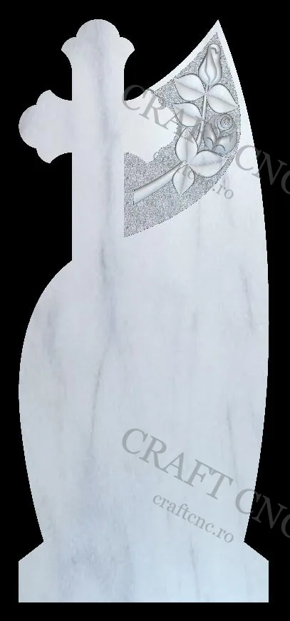 Cruce lacrimă cu trandafir — model CNC, Craft CNC