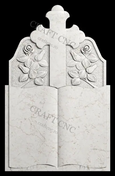 Cruce cu carte și — model CNC