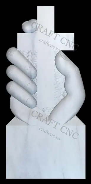 Mâini și cruce — model CNC