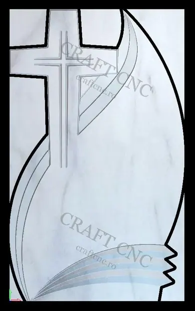 (GRANIT) lacrimă cu raze — model CNC