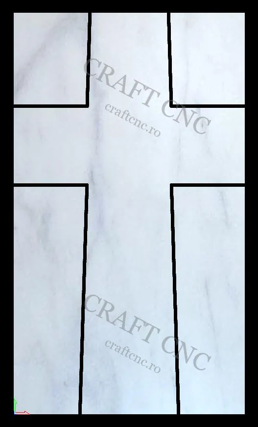 Cruce dreapta — model CNC 3D pentru marmură și granit