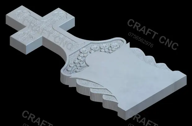 Cruce dreapta cu flori — miniatură 2